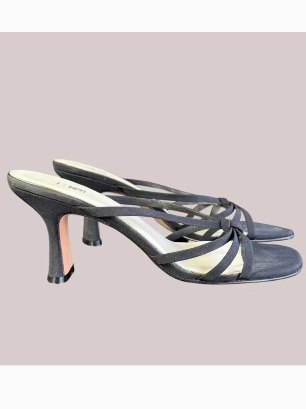BP. y2k 90s black strappy block heel butterfly sandals Size 7